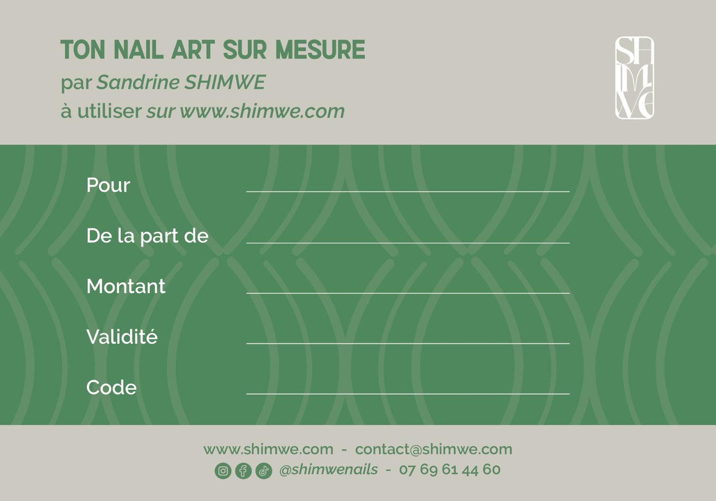 Carte-cadeau SHIMWE